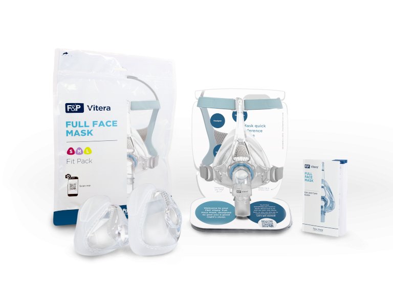 Vitera Full Face Mask Fit Pack Easy Breathe